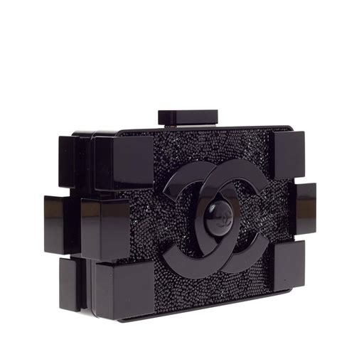 crystal lego chanel clutch|Chanel Lego clutch.